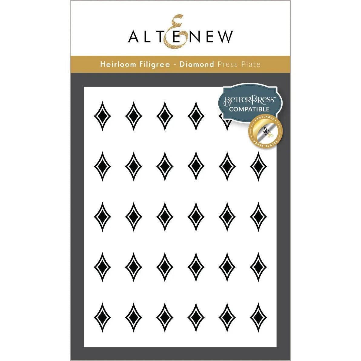 Altenew - Press Plates - Heirloom Filigree - Diamond-ScrapbookPal