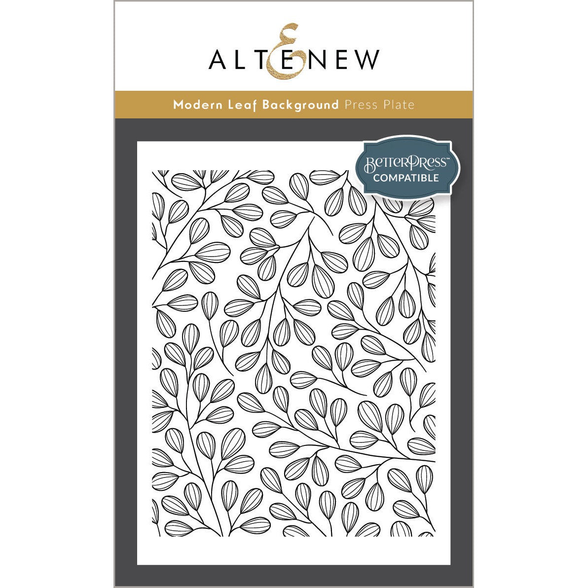 Altenew - Press Plates - Modern Leaf Background-ScrapbookPal