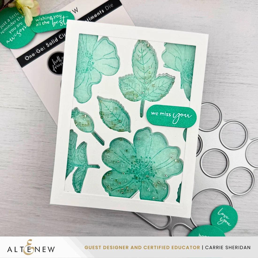 Altenew - Press Plates - One-Go: Solid Circular Sentiments-ScrapbookPal