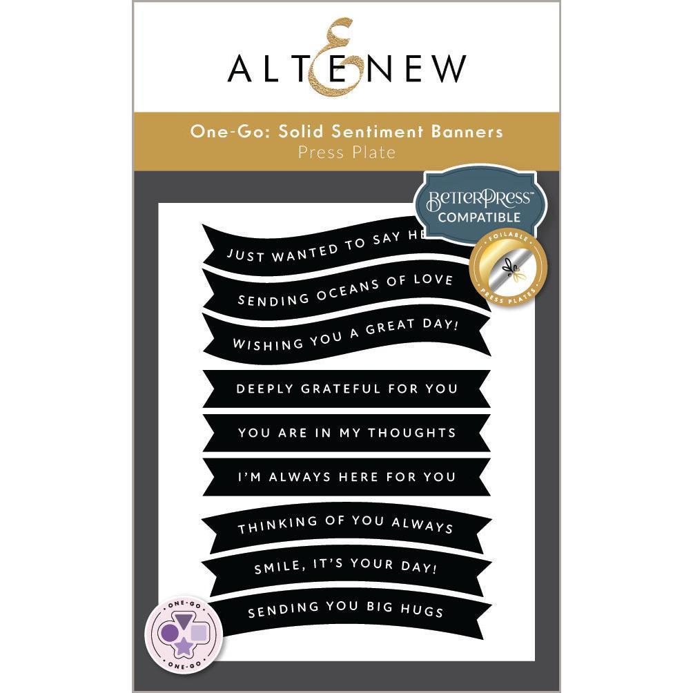 Altenew - Press Plates - One-Go: Solid Sentiment Banners-ScrapbookPal