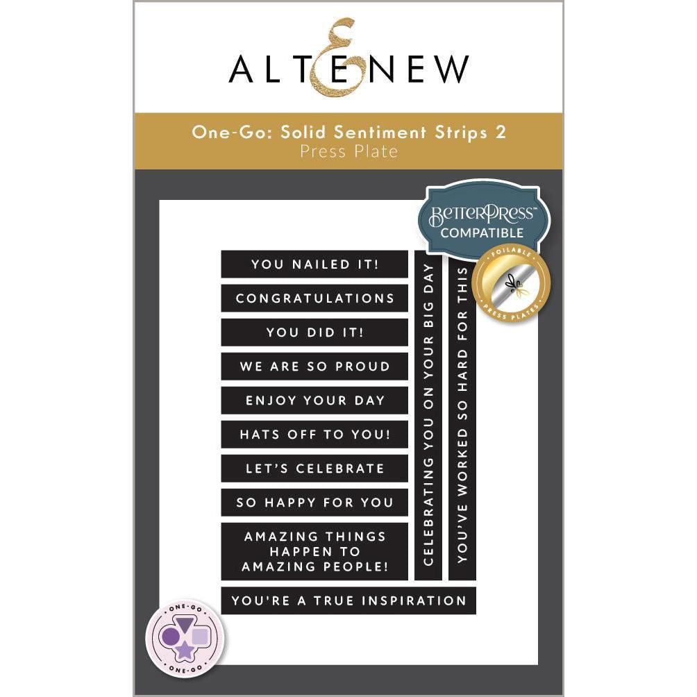 Altenew - Press Plates - One-Go: Solid Sentiment Strips 2-ScrapbookPal
