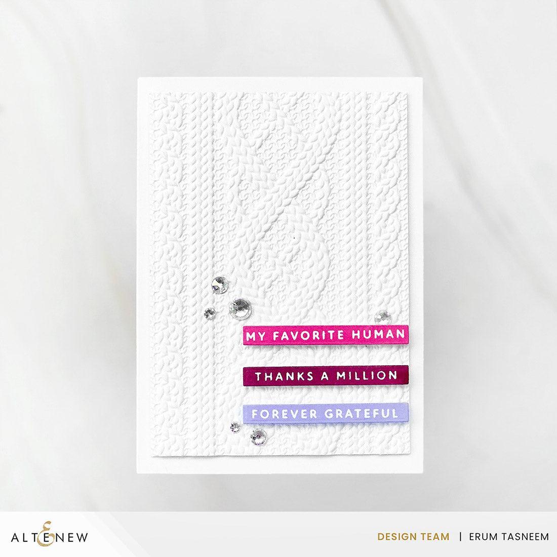Altenew - Press Plates - One-Go: Solid Sentiment Strips 3 (Gratitude Edition)-ScrapbookPal
