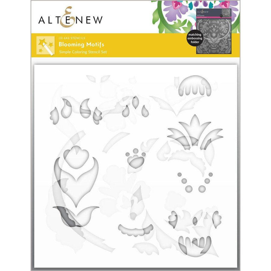 Altenew - Stencils - Blooming Motifs Simple Coloring-ScrapbookPal