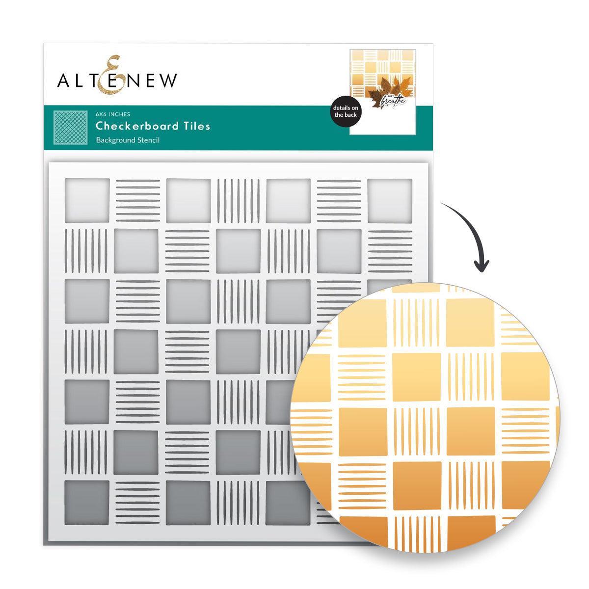 Altenew - Stencils - Checkerboard Tiles Background-ScrapbookPal