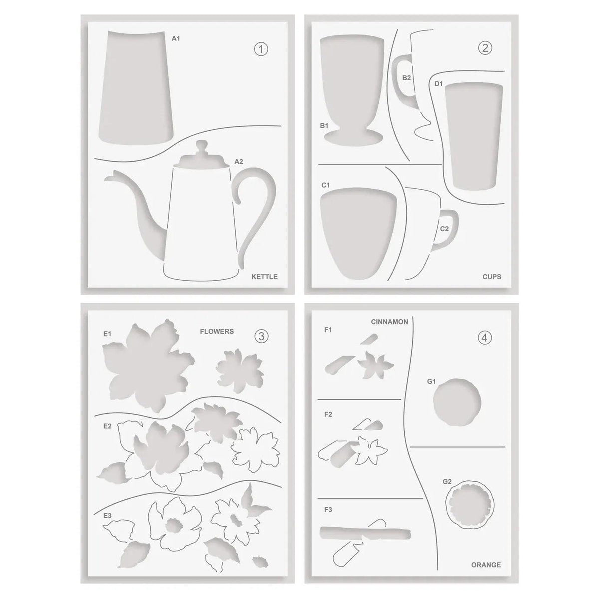Altenew - Stencils - Cozy Mornings-ScrapbookPal