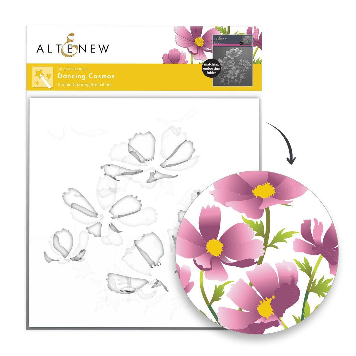 Altenew - Stencils - Dancing Cosmos-ScrapbookPal
