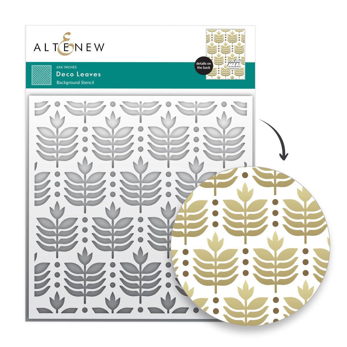 Altenew - Stencils - Deco Leaves Background-ScrapbookPal