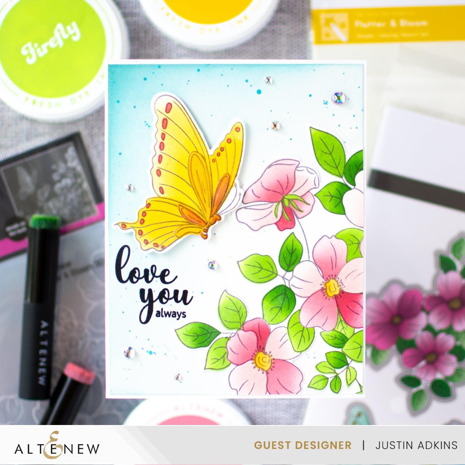 Altenew - Stencils - Flutter &amp; Bloom-ScrapbookPal