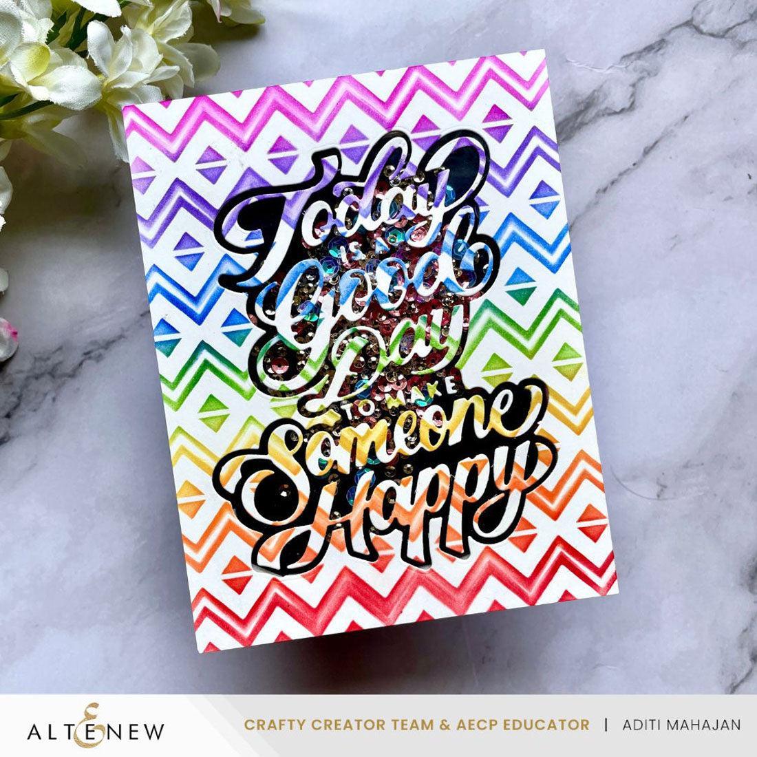 Altenew - Stencils - Heritage Chevron Weaves-ScrapbookPal
