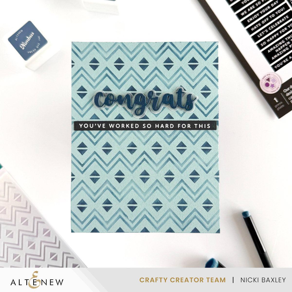 Altenew - Stencils - Heritage Chevron Weaves-ScrapbookPal