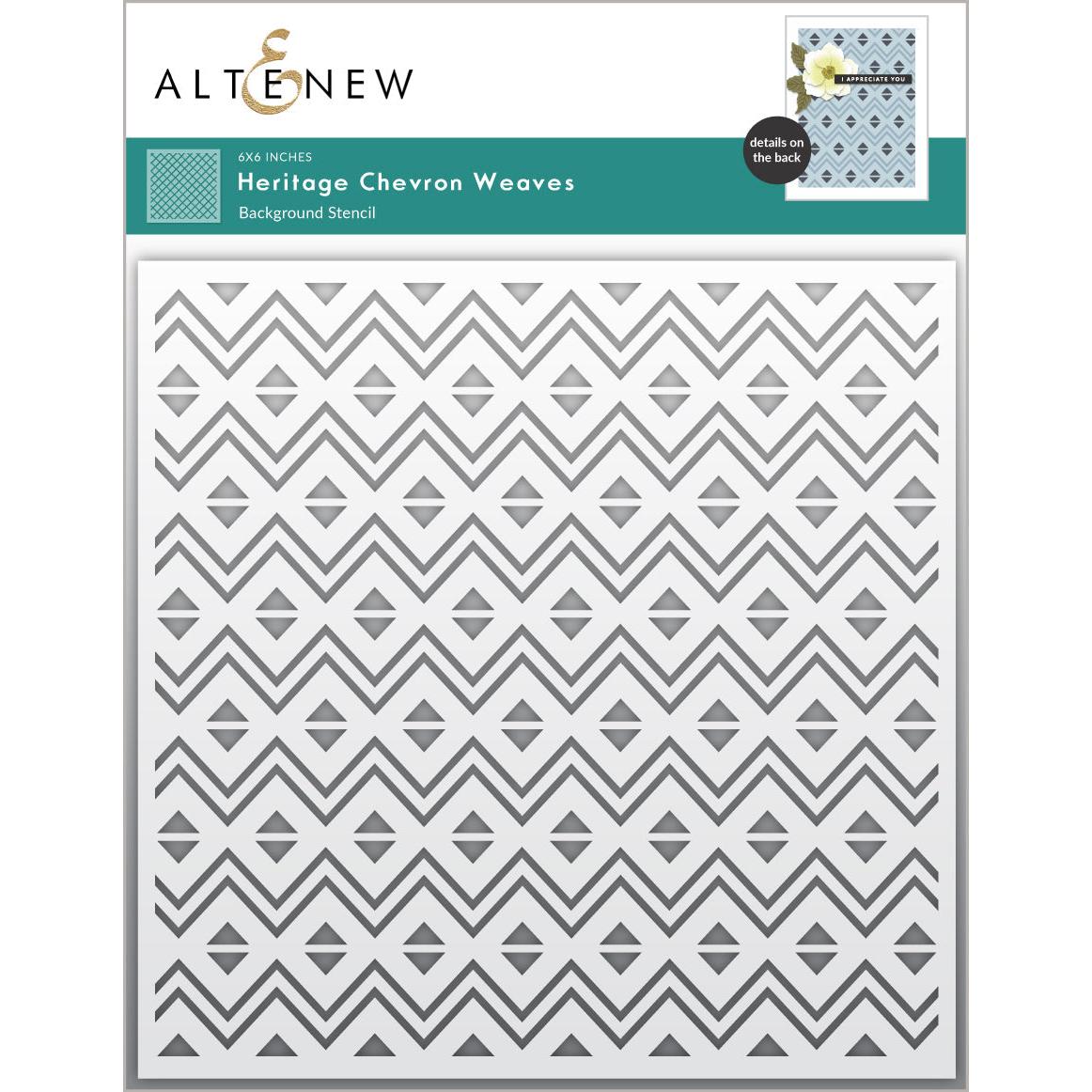 Altenew - Stencils - Heritage Chevron Weaves-ScrapbookPal