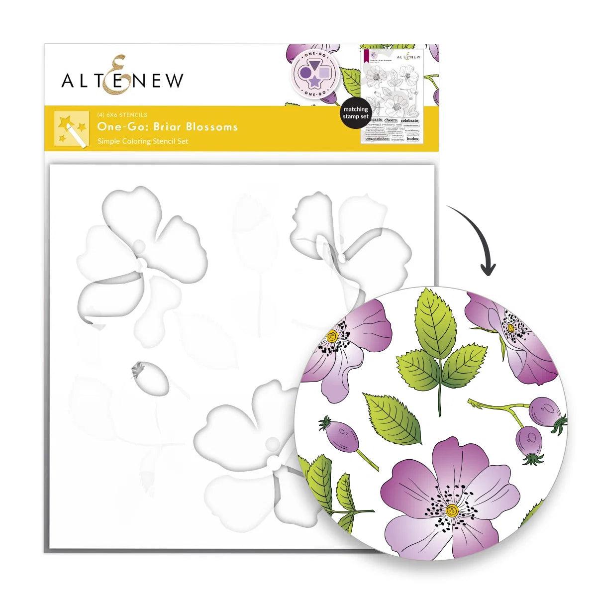 Altenew - Stencils - One-Go: Briar Blossoms-ScrapbookPal