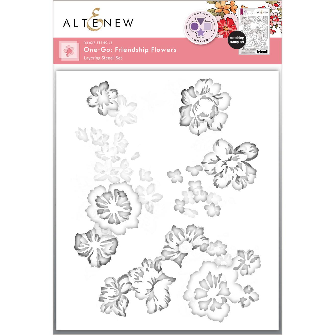 Altenew - Stencils - One-Go: Friendship Flowers-ScrapbookPal