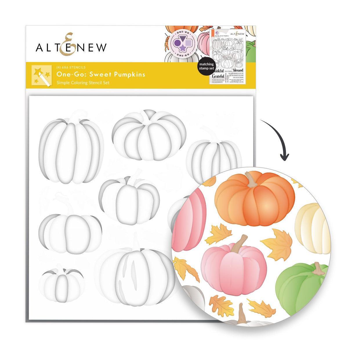 Altenew - Stencils - One-Go: Sweet Pumpkins-ScrapbookPal