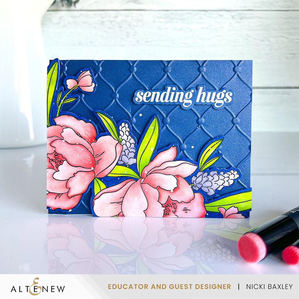 Altenew - Stencils - Peony &amp; Lilac Swag-ScrapbookPal