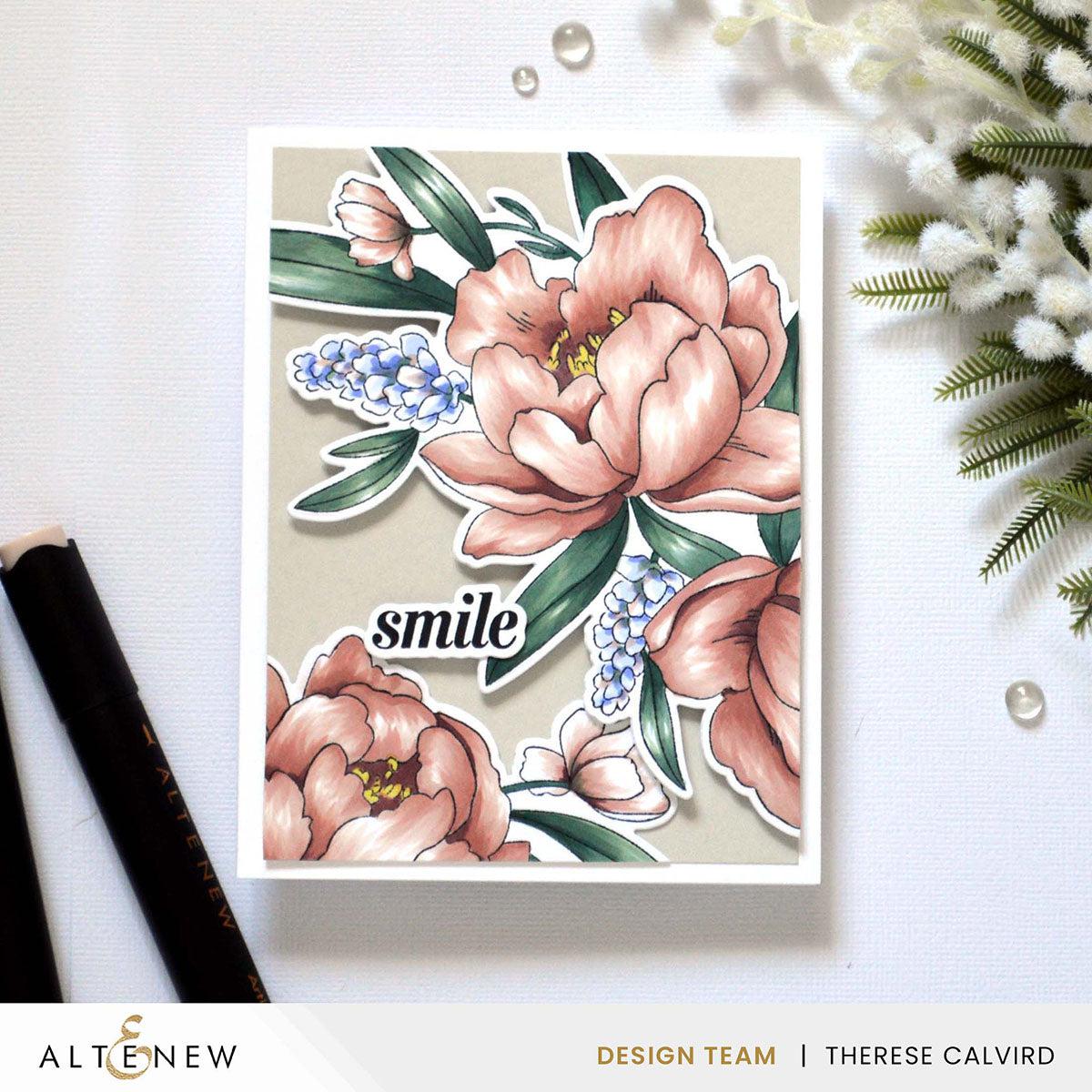 Altenew - Stencils - Peony &amp; Lilac Swag-ScrapbookPal