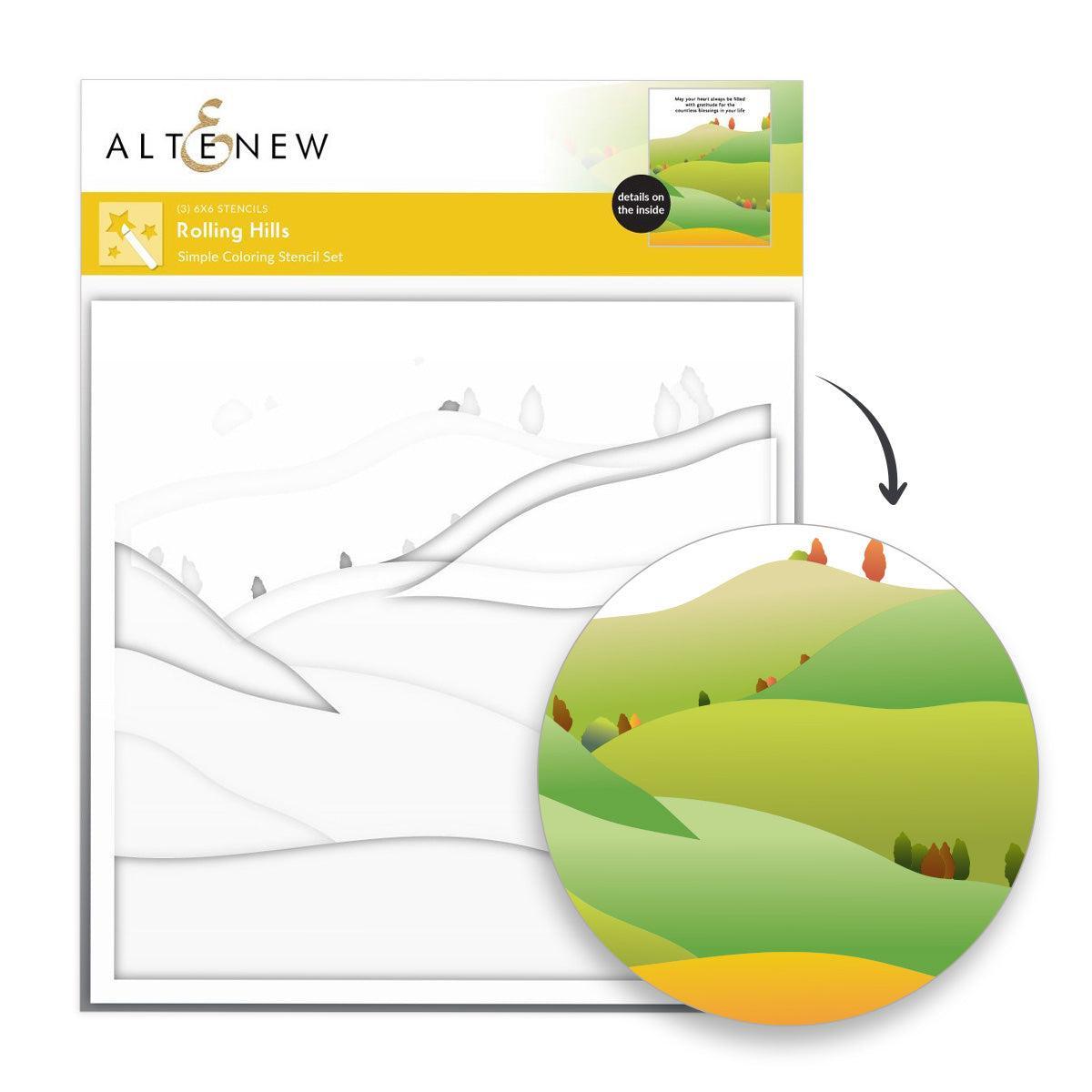 Altenew - Stencils - Rolling Hills-ScrapbookPal