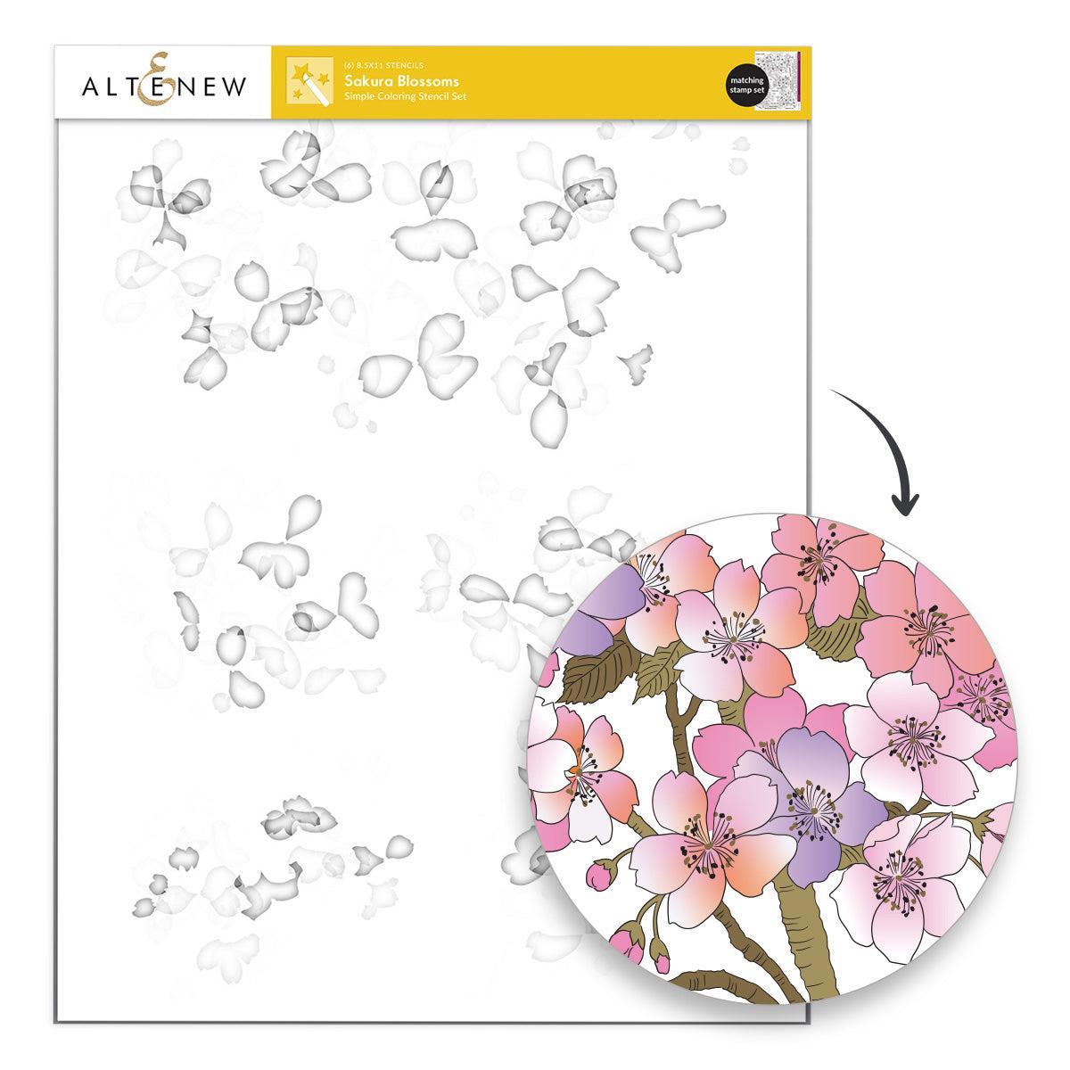 Altenew - Stencils - Sakura Blossoms-ScrapbookPal