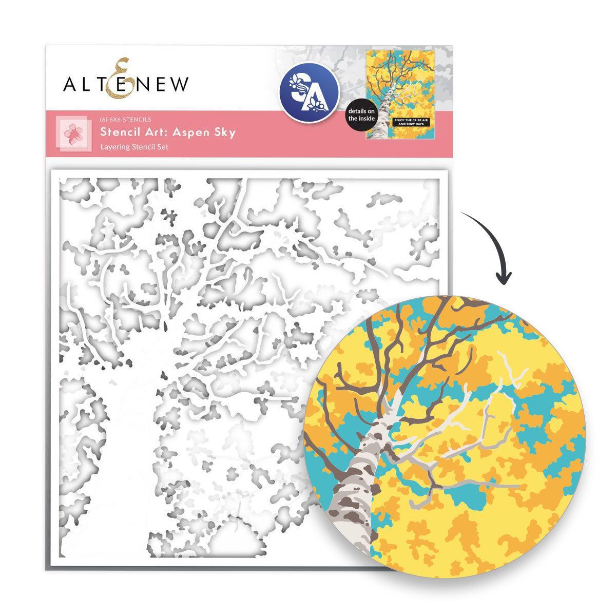 Altenew - Stencils - Stencil Art: Aspen Sky-ScrapbookPal