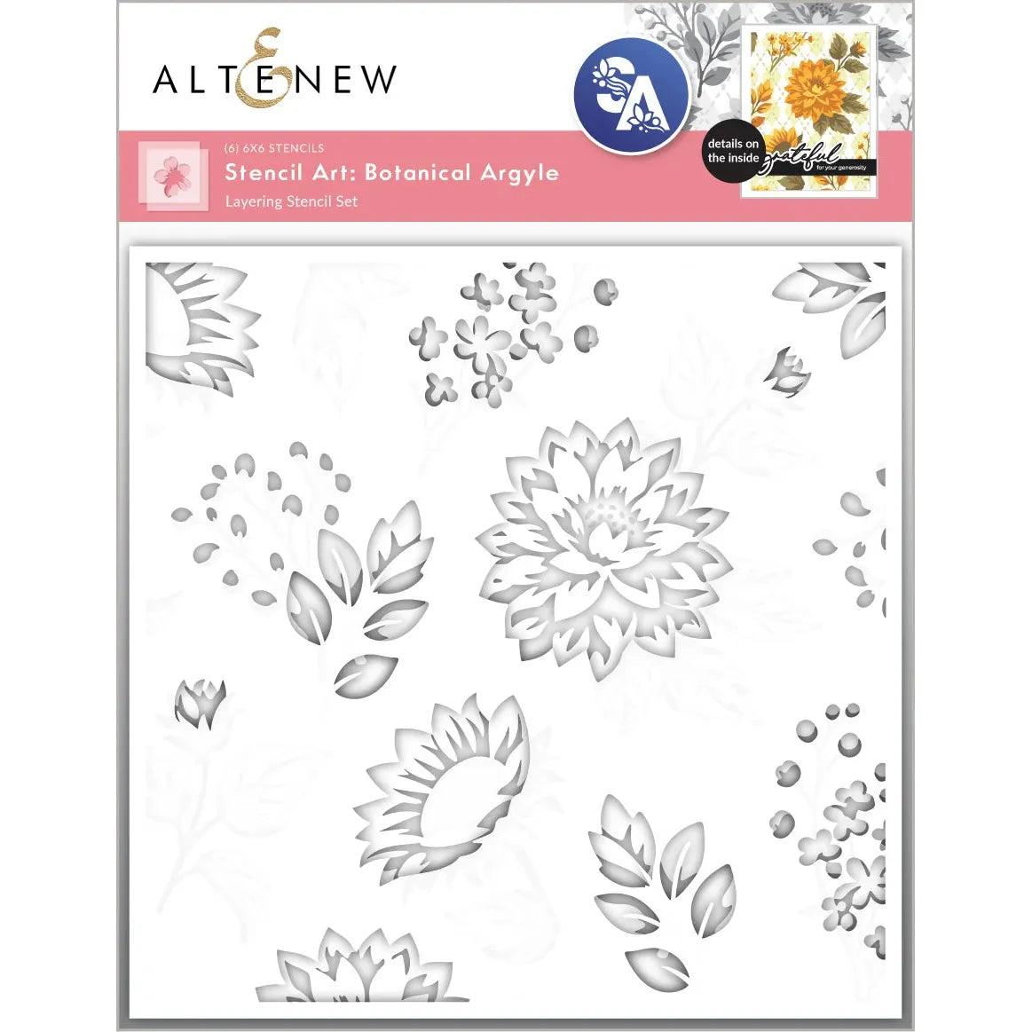 Altenew - Stencils - Stencil Art: Botanical Argyle-ScrapbookPal