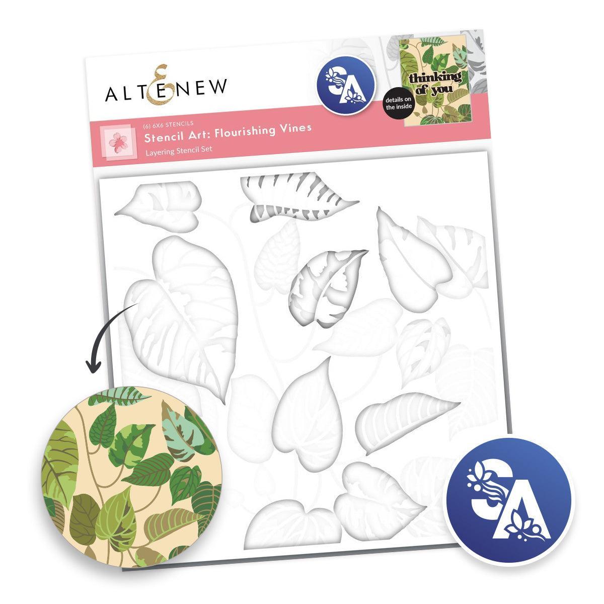 Altenew - Stencils - Stencil Art: Flourishing Vines-ScrapbookPal