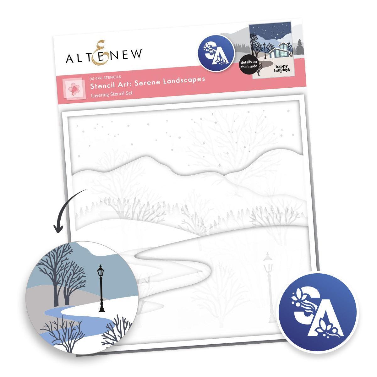 Altenew - Stencils - Stencil Art: Serene Landscapes-ScrapbookPal