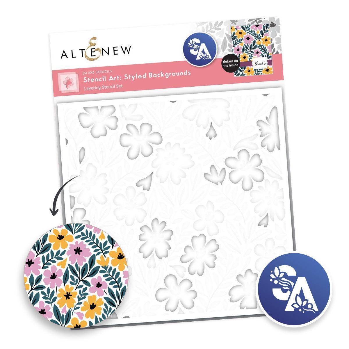 Altenew - Stencils - Stencil Art: Styled Backgrounds-ScrapbookPal