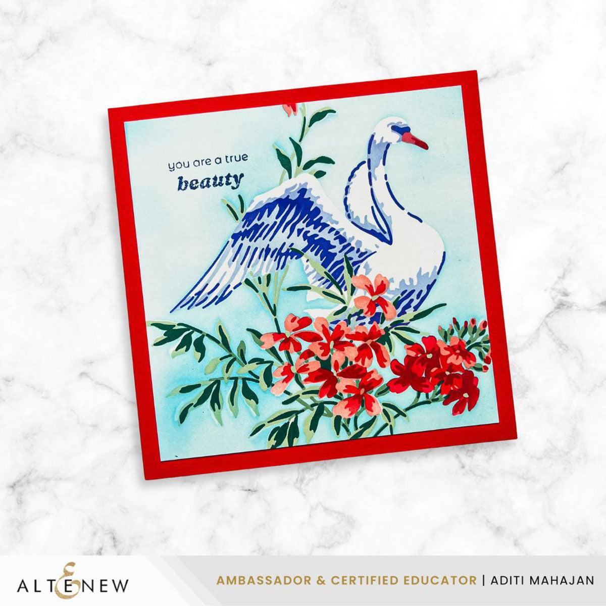 Altenew - Stencils - Stencil Art: Swan Serenade-ScrapbookPal
