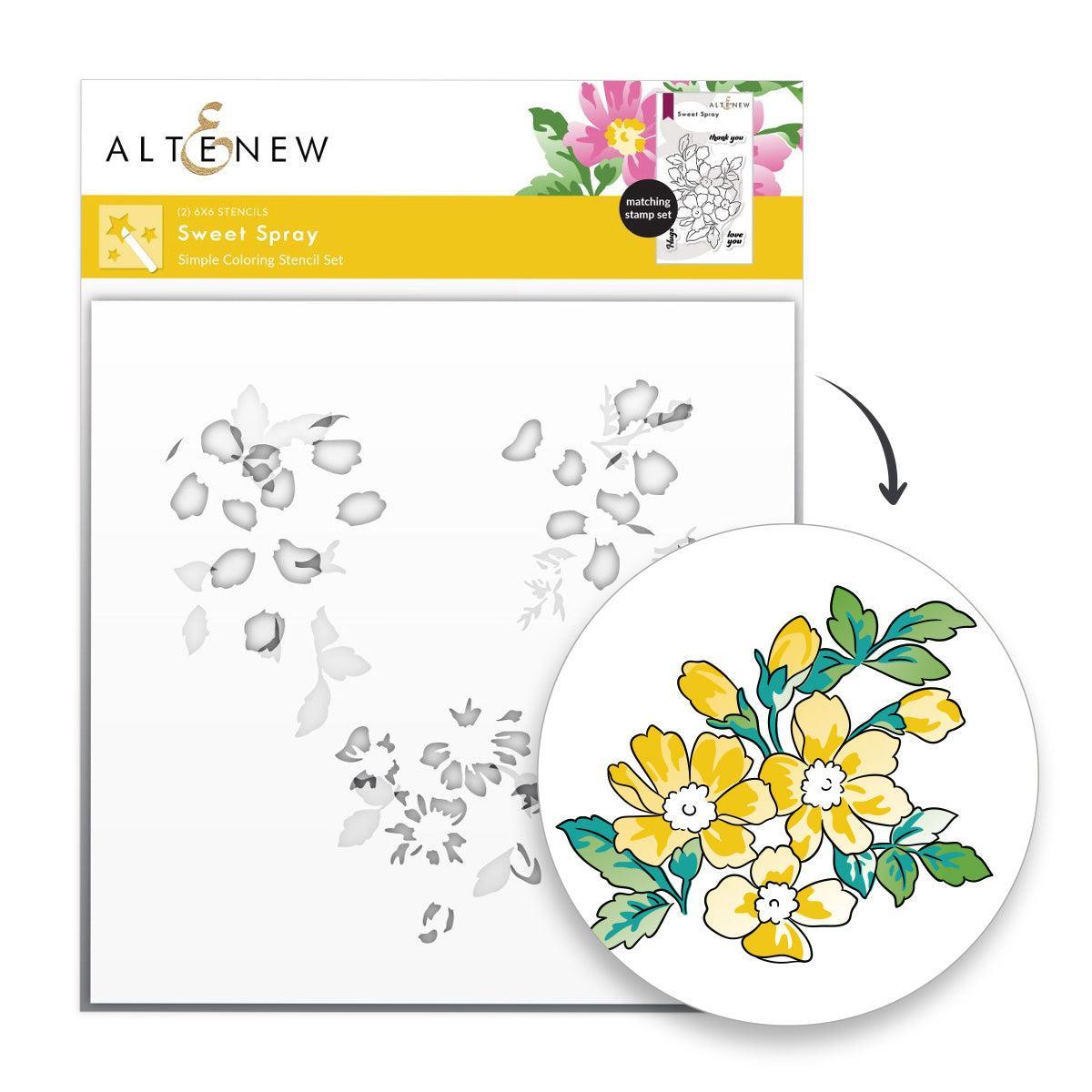Altenew - Stencils - Sweet Spray-ScrapbookPal