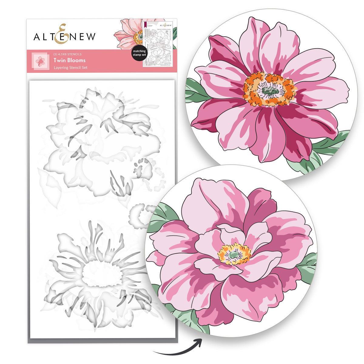 Altenew - Stencils - Twin Blooms-ScrapbookPal