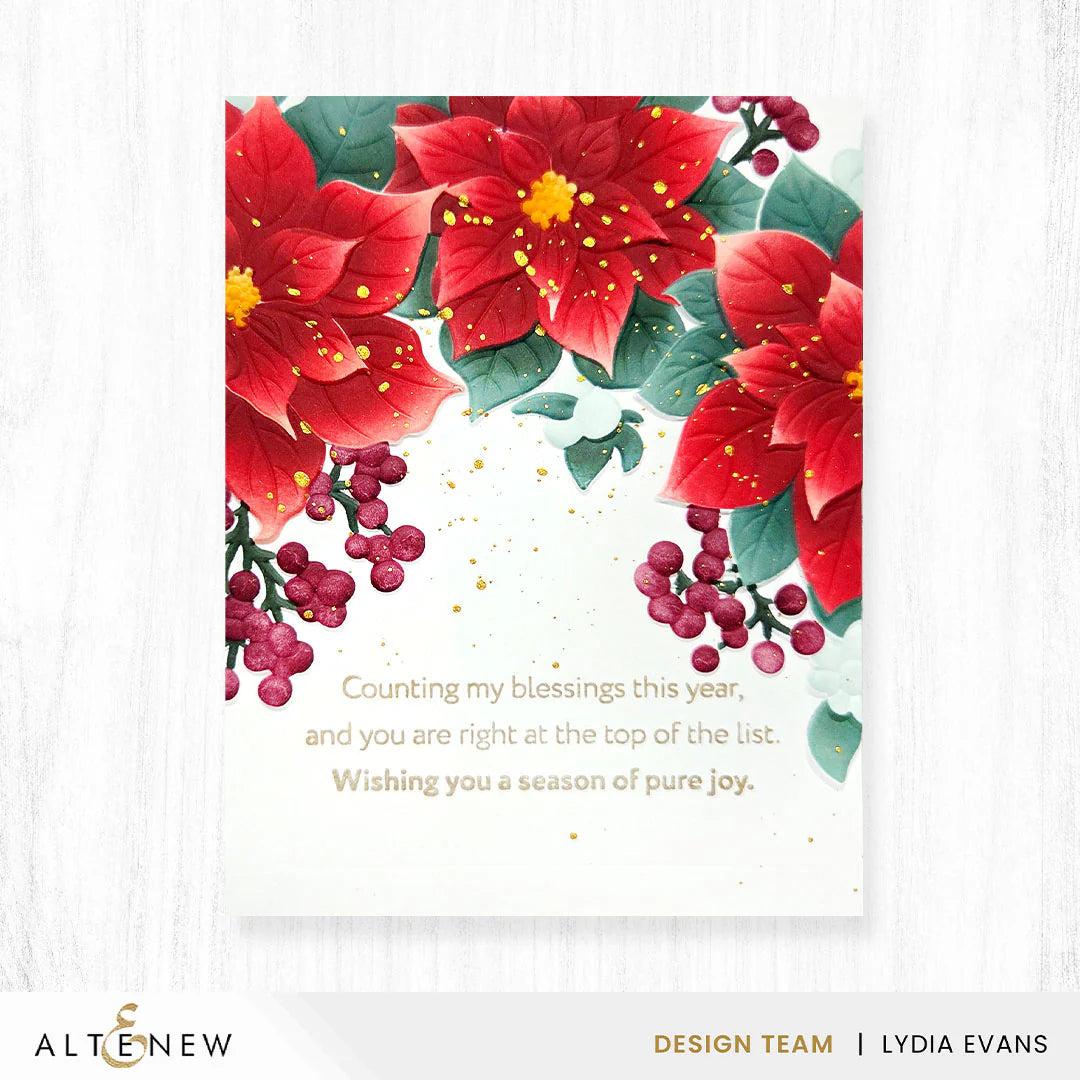 Altenew - Stencils - Winterberry Poinsettias-ScrapbookPal