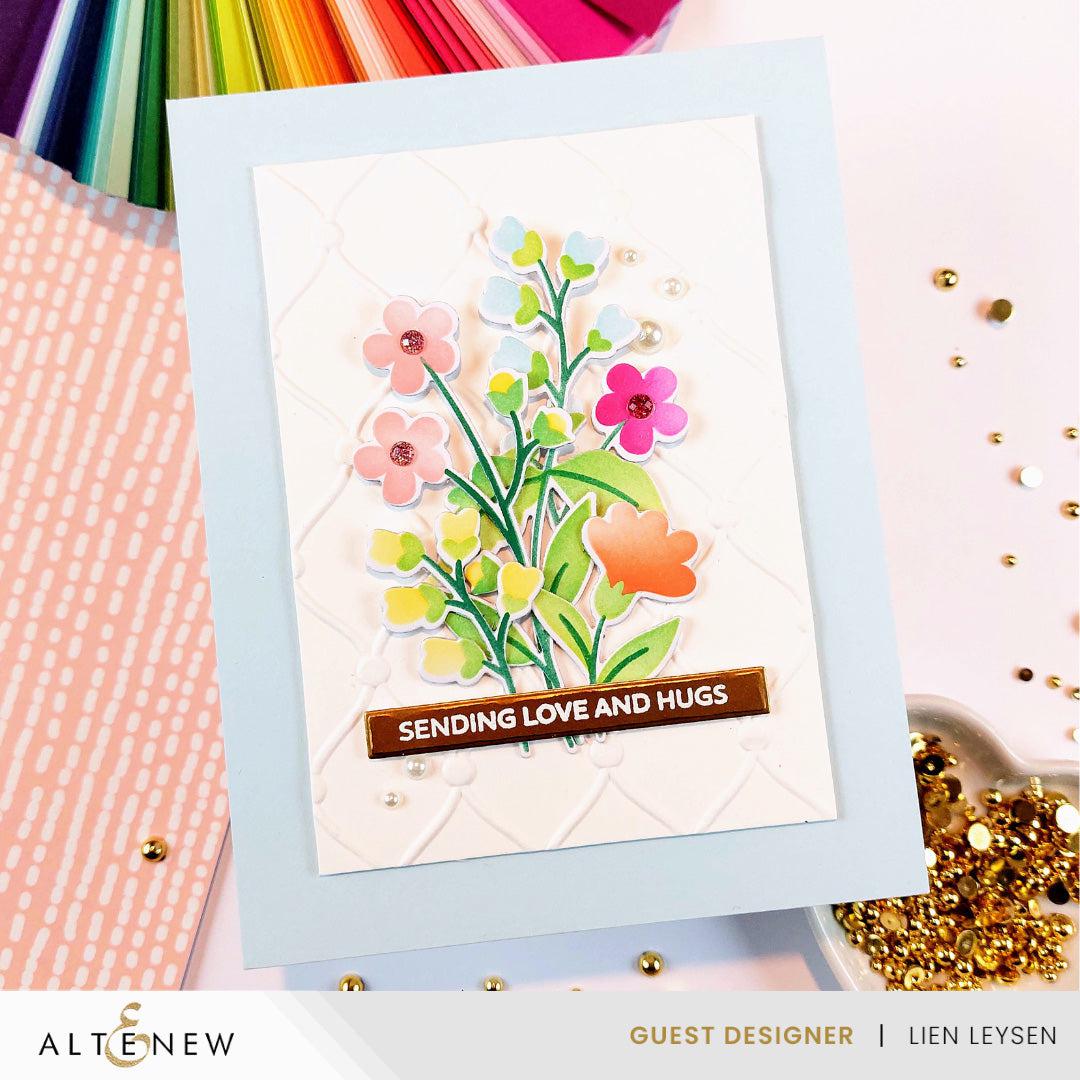 Altenew - Stencils - Zero-Waste Field of Flowers-ScrapbookPal