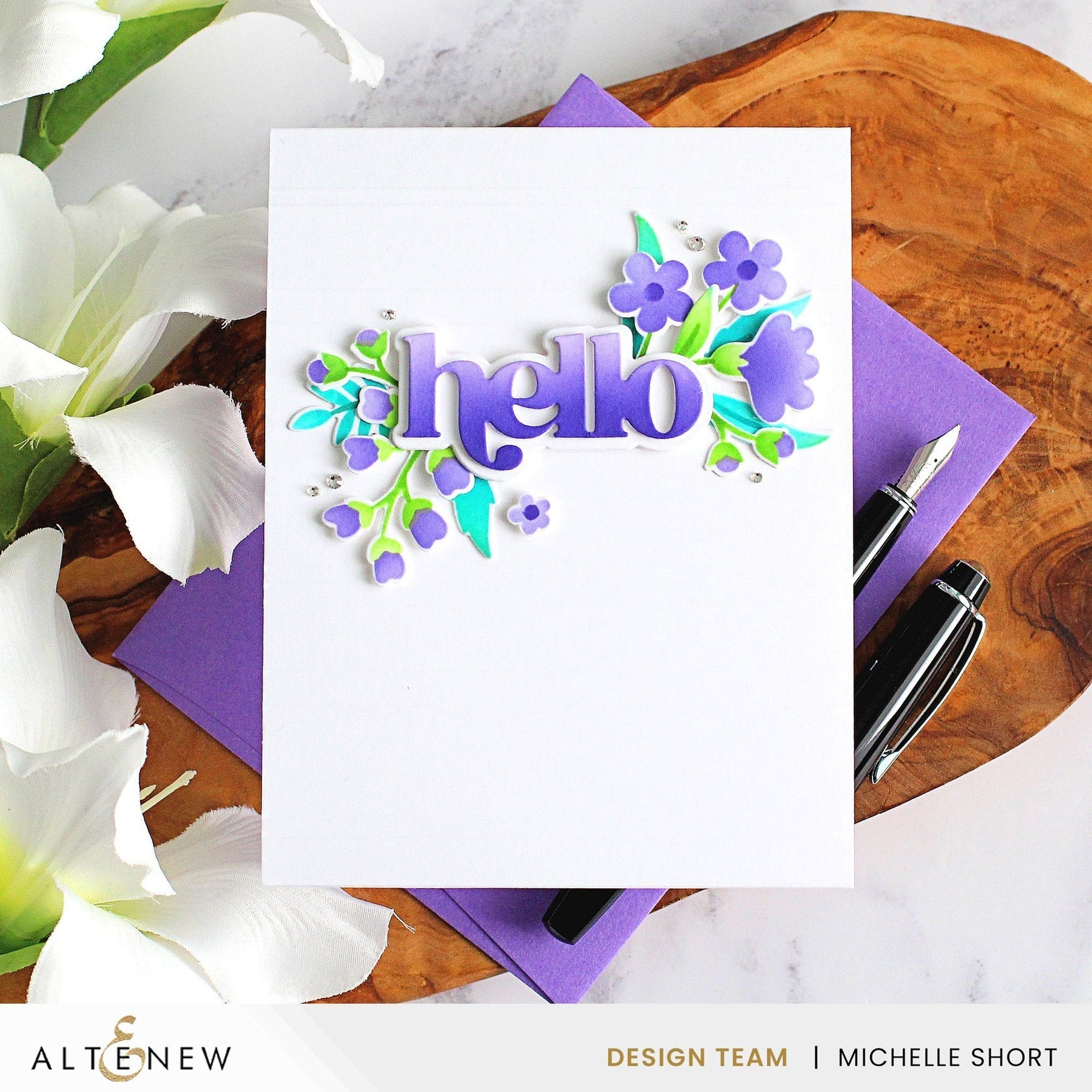 Altenew - Stencils - Zero-Waste Field of Flowers-ScrapbookPal