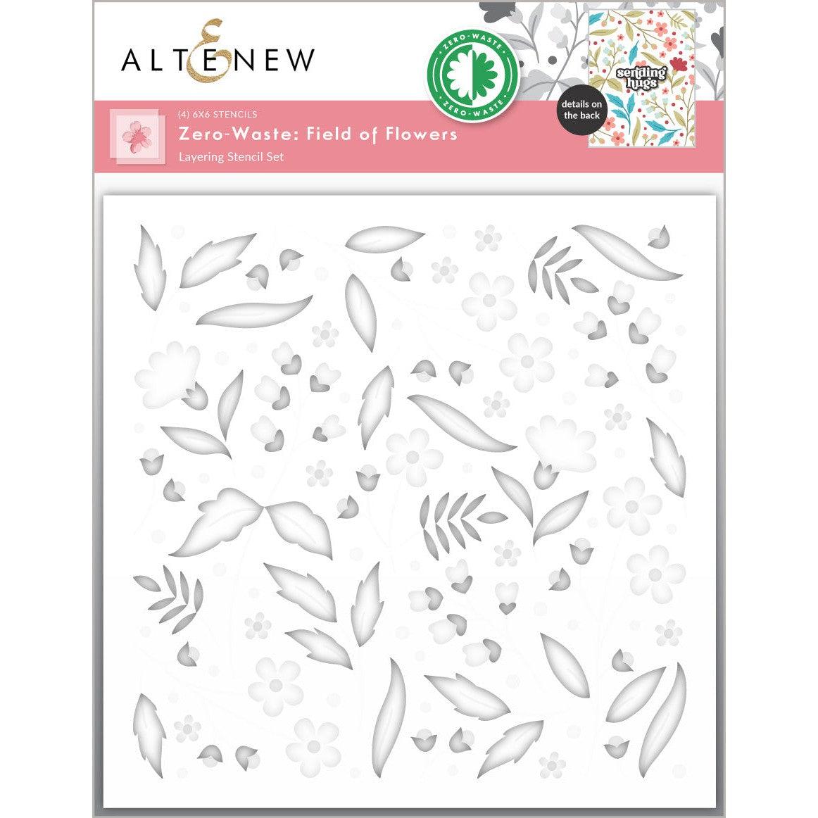 Altenew - Stencils - Zero-Waste Field of Flowers-ScrapbookPal