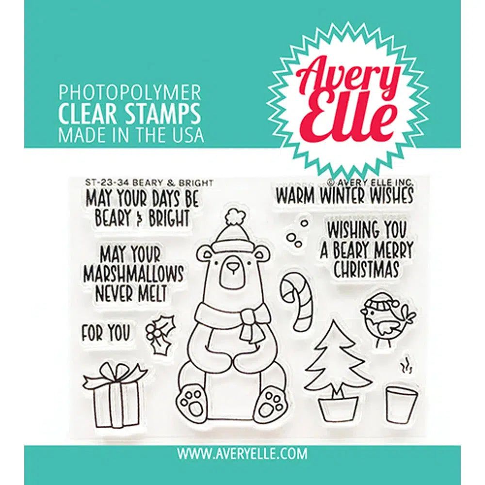 Avery Elle - Clear Stamps - Beary &amp; Bright-ScrapbookPal