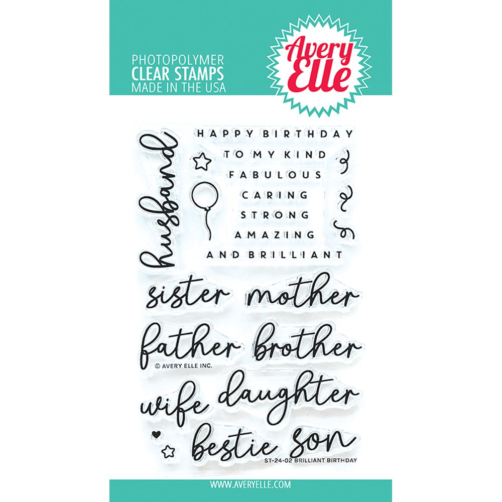 Avery Elle - Clear Stamps - Brilliant Birthday-ScrapbookPal