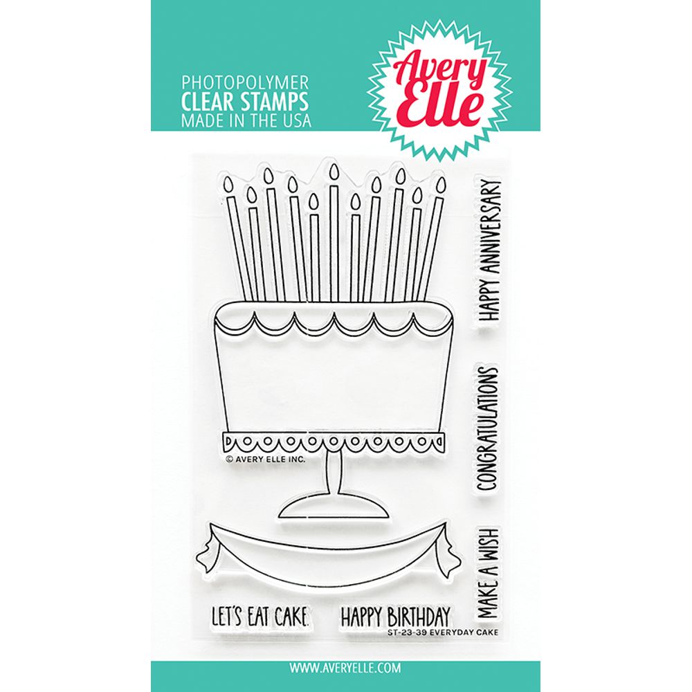 Avery Elle - Clear Stamps - Everyday Cake-ScrapbookPal