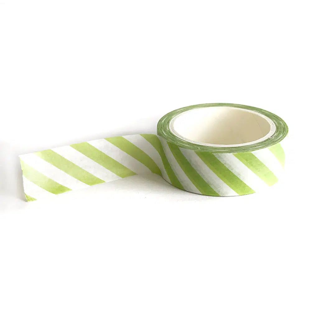 Avery Elle - Washi Tape - Lemon Grass Stripes-ScrapbookPal