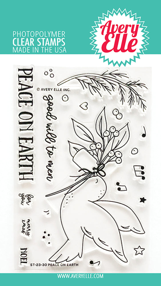 Avery Elle - Clear Stamps - Peace On Earth