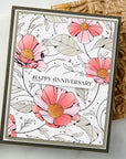 Spellbinders - Pressed Posies Collection - Press Plate - Cosmos Backdrop