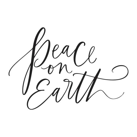 Spellbinders - BetterPress Christmas Collection - Press Plate - Peace on Earth