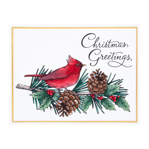 Spellbinders - BetterPress Christmas Collection - Press Plate - Christmas Greetings