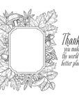 Spellbinders - BetterPress Autumn Collection - Press Plate - Autumn Thanks Frame