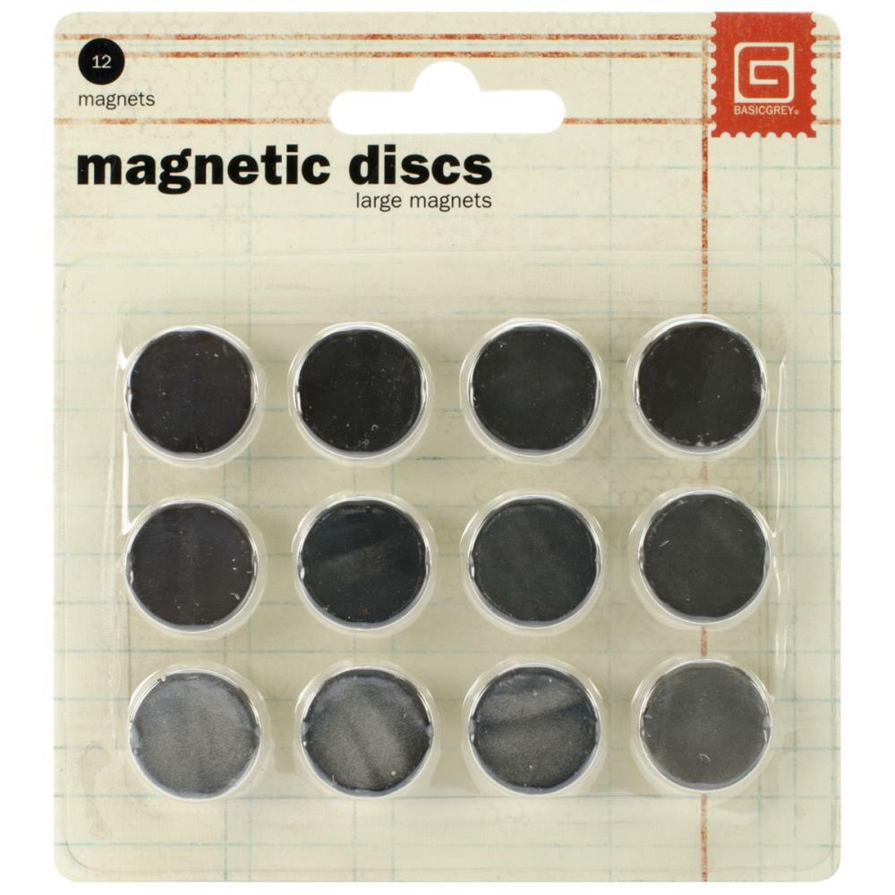 BasicGrey - Magnetic Discs - Large, 12 pk-ScrapbookPal