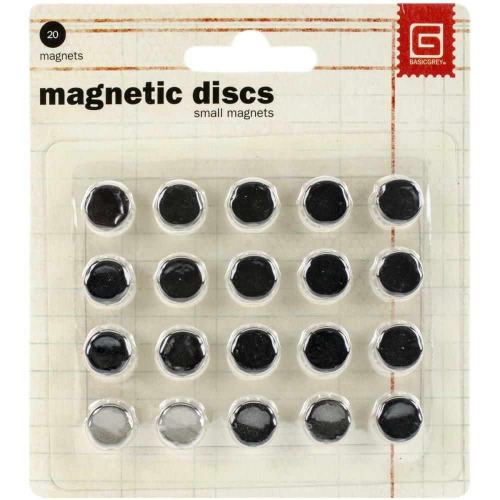 BasicGrey - Magnetic Discs - Small, 20 pk-ScrapbookPal