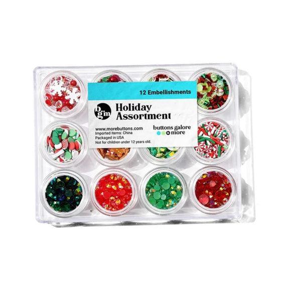 Buttons Galore and More - Embellishment Assortment - Holiday-ScrapbookPal