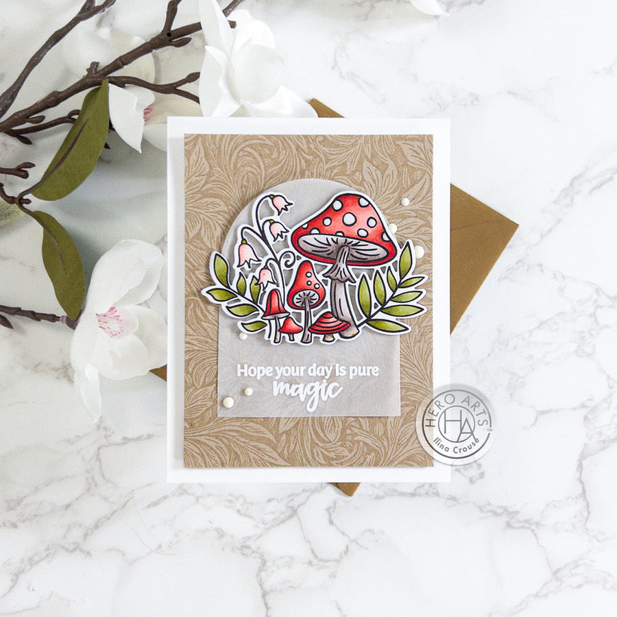 Hero Arts - Clear Stamps & Dies - Hello Fungi