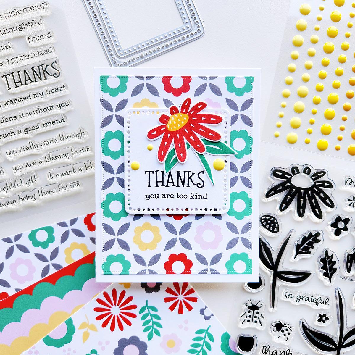 Catherine Pooler Designs - Clear Stamps - 3 Times the Thanks Sentiments-ScrapbookPal