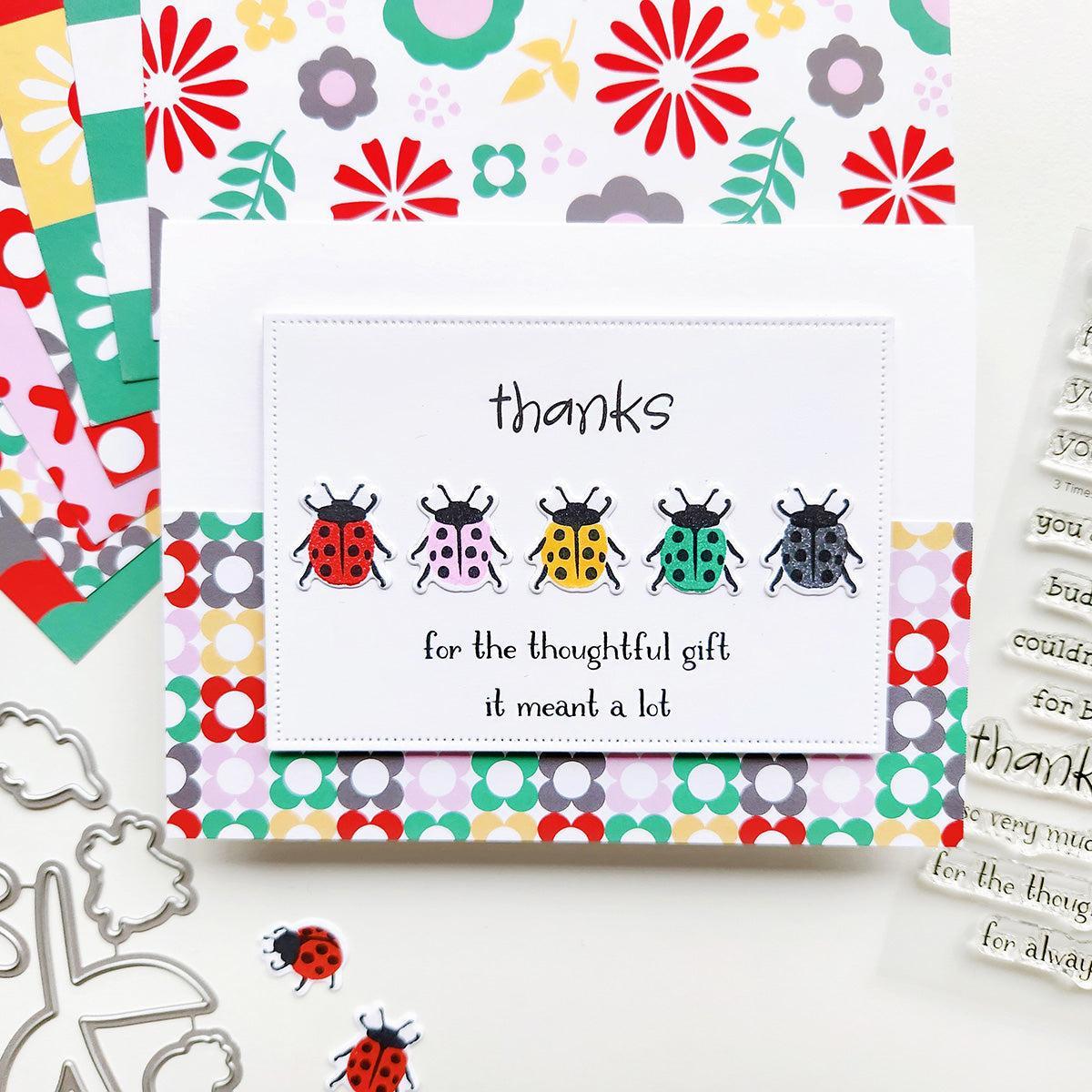 Catherine Pooler Designs - Clear Stamps - 3 Times the Thanks Sentiments-ScrapbookPal