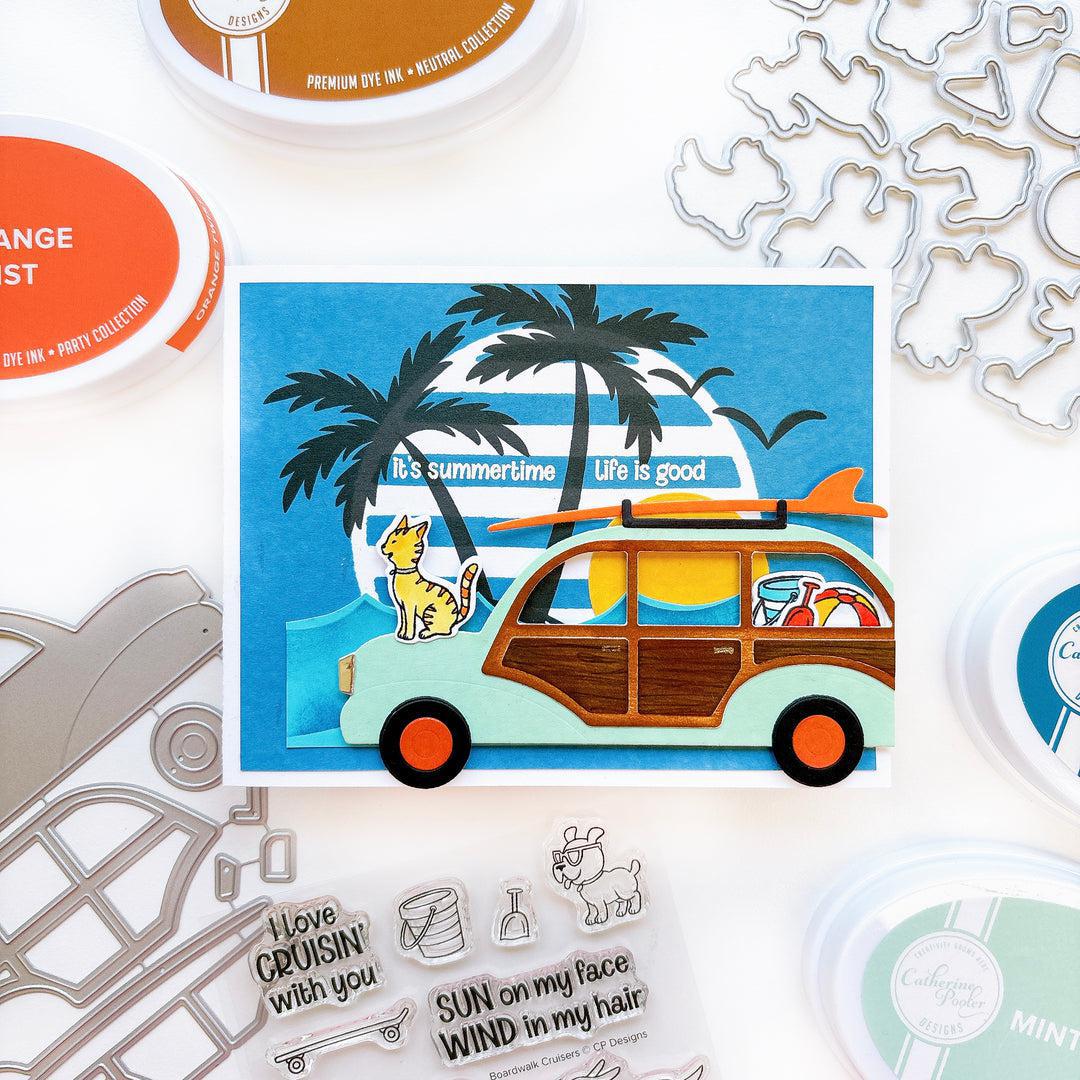 Catherine Pooler Designs - Clear Stamps - Boardwalk Cruisers-ScrapbookPal